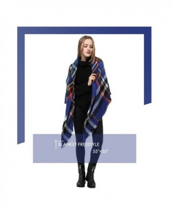 Womens Blanket Winter Tartan Checked in Cold Weather Scarves & Wraps
