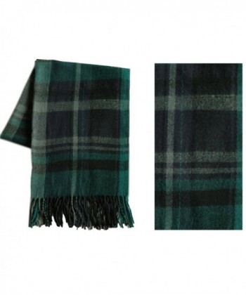 MissShorthair Winter Unisex Long Scarf Fashion Warm Grid Plaid Blanket Shawl Wrap - Green - C5186H0R2GN