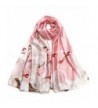 Sleep Koala Women Silk Scarf Large Satin Hair Scarves Fashion Pattern Wrap Shawl - Pink - C1186IULZ2H