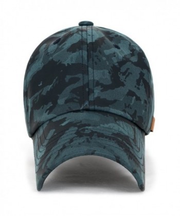 ililily Camouflage Leather Strapback Baseball