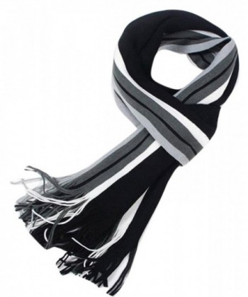 Enlishop Men Winter Warm Scarf Soft Elegant Long Fashion Wrap Scarves - Black160 - CM129WWG5Z7