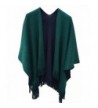 VamJump Women Winter Knitted Cashmere Poncho Capes Shawl Cardigans Sweater Coat - Green - C8128TRN509