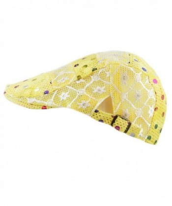 Depot Colorful Polka Newsboy Yellow