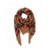 VBIGER Women Stylish Blanket Plaid Scarf Oversized Checked Shawls Wrap Shawl Pashmina - Orange - C9187QCWGKH