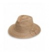 Wallaroo Women's Victoria Fedora Sun Hat - 100% Poly-Straw - UPF50+ - Mixed Camel - CS11QIBTESB