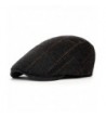 ZLS Mens Woolen Tweed IVY newsboy Cabbie Gatsby Golf Beret Driving Cap Hat - 573black - CU182LAMH4N