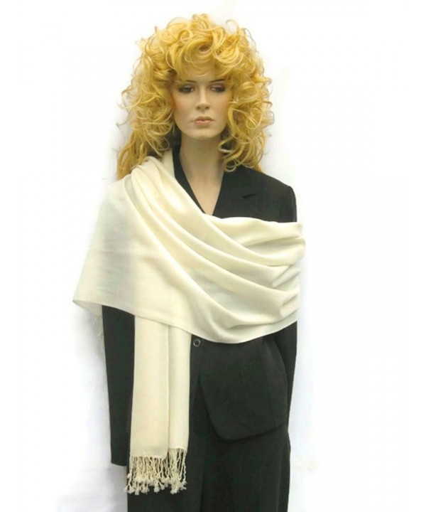 Scarves/scarf/shawl/Pashmina shawl from Cashmere Pashmina Group (Vanilla) - C61117UOPZ5