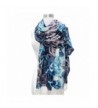 Blue Floral Pashmina Shawl Scarf