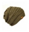 ALLYDREW Winter Thick Knit Beanie Slouchy Beanie for Men & Women - Brown Beaver - CX11VHKK2H5