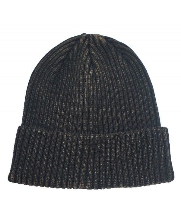 Home Prefer Retro Winter Beanie Skull Cap Warm Knit Cotton Hat For Men and Women - Black - C0188T2K272