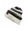 VANGAY Slouchy Cable Beanie Hat Soft Warm Oversized Chunky Knit Thick Cap Men & Women - White/Dark Gray - CB186XD4NIK