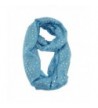 EZGO Gold Stamping Polka Dots Pattern Soft Voile Loop Infinity Scarves (sky blue) - CQ12MASGP5I