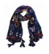 NKTM Twill Cotton Pashmina Shawl Wrap Paisley Pattern Scarf Womens Elephant Print Scarf - Type2 Blue - CI12O8MZ54X