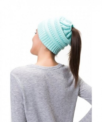 Lemef BeanieTail Ponytail Winter Beanie in Women's Skullies & Beanies