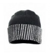 NYFASHION101 Solid Color Rhinestone Studded Winter Warm Cuff Skull Cap Beanie Hat - Dark Gray - CJ129I198GZ