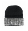 NYFASHION101 Rhinestone Studded Winter Beanie in Women's Skullies & Beanies