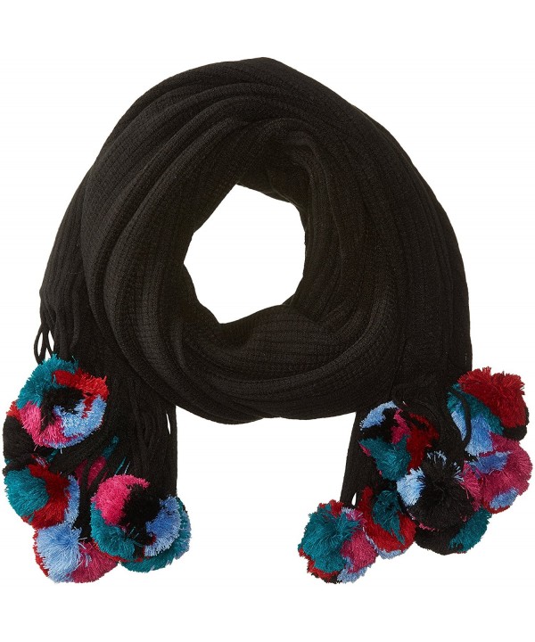 Echo Women's Solid Knit Winter Scarf With Poms - Multi - CV1827RAHTT