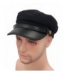 Roffatide Unisex Adult Chauffeur Costume Driver Cap Cosplay Officer Fiddler Hat - Black - CZ182WD0DNE