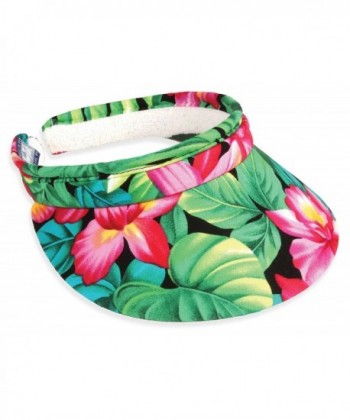 Town Talk Headwear 3inch Tropical Garden Clip on Visor - CS12HRRJHOF