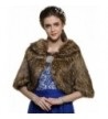 Aukmla Women's Wedding Fur Wraps and Shawls- Faux Fur Stole and Scarf for Women - CN1218YVNHH