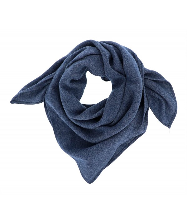 Wool Feel Bandana Turban Chemo Head Scarf Hair Cover Sleep Turban Neckerchief - Jean Blue - CQ12NZGNPBL