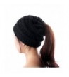 Ponytail Beanie Hat- Warmhoming BeanieTail Trendy Knit Hat Winter Hats for Women - Black - C7188C78LOQ