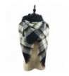 Century Star Women's Gorgeous Fall and Winter Plaid Blanket Scarf Warm Tartan Wrap Shawl - Light Black - CG186RETH0S