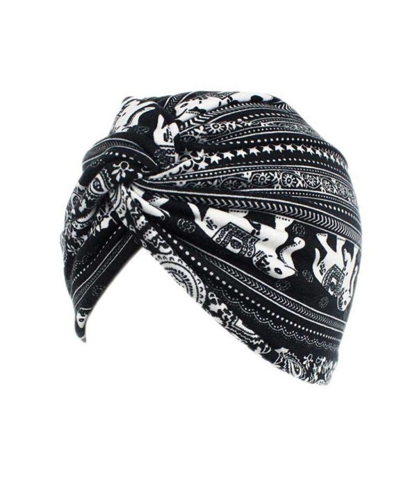 DEESEE Women Floral Cancer Chemo Hat Beanie Scarf Turban Head Wrap Cap - E - CT185294XHG