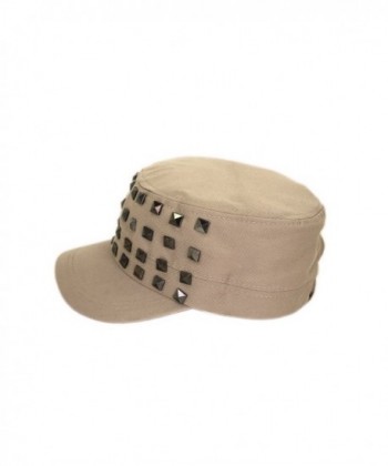 Adjustable Cotton Military Style Studded