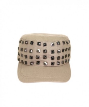 Adjustable Cotton Military Style Studded in Men's Newsboy Caps