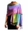 NYFASHION101 Elegant Colorful Paisley Soft Pashmina Scarf Shawl Wrap NBH1401Y - Light Rainbow 05 - CN11NJ4YW7D