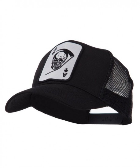 Skull and Choppers Embroidered Military Patched Mesh Cap - Large Skull - CT11FITQ3OH