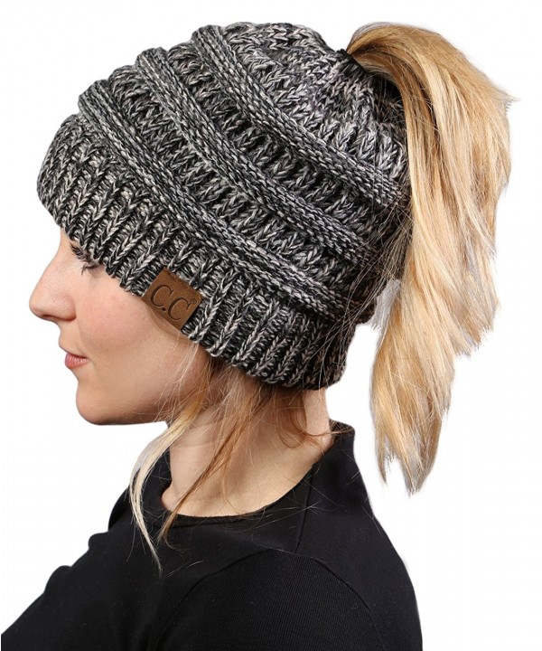 BT 6800 816 21 Color Ribbed BEANIETAIL Combo - 4 Tone Mix - Grey- Black- Beige- Lt French Beige - CC12NUGWR7N