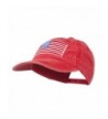 American Flag Embroidered Washed Cap