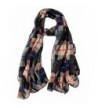 GERINLY Women's Scarves: Classic Stripes And Checks Oblong Wrap Scarf - Navy Blue - CX188UT0I73