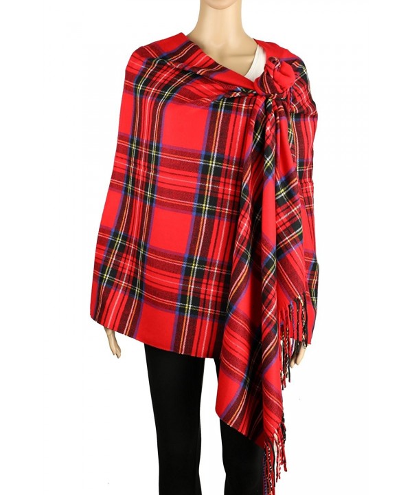 Achillea Scottish Tartan Cashmere Blanket - Red Tartan - C312N4OXFXI