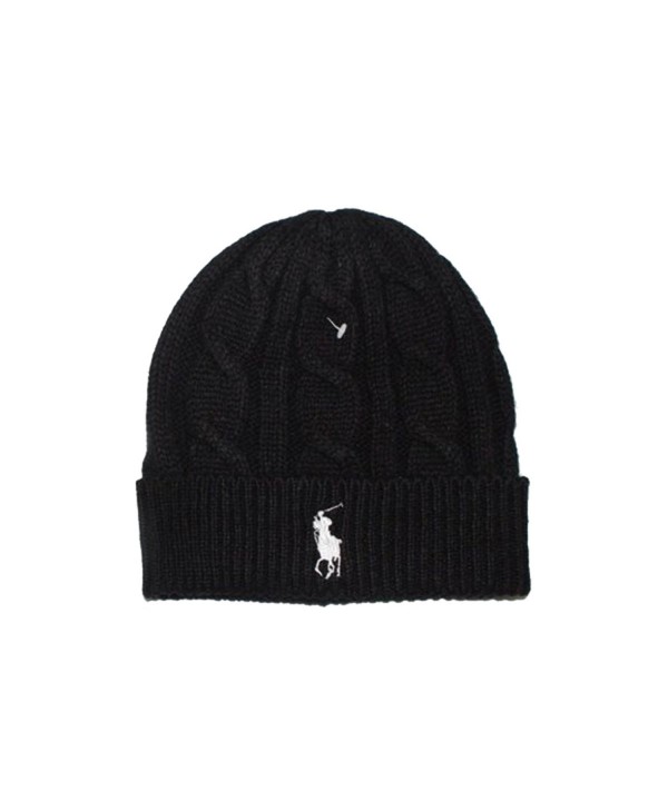 Generic Beanie Skull Cap Hip Hop Lambs Wool Men Women Polo Color Knit Winter Ha - Black White - CU1827NTLN3