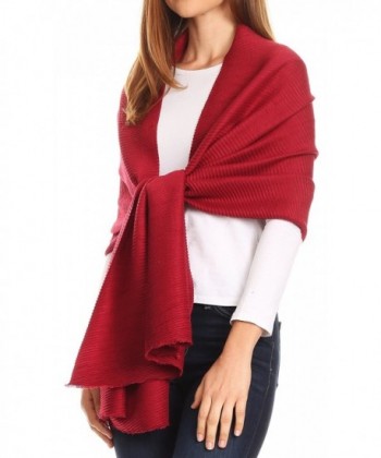 Sakkas 1749 Pleated Crinkle Burgundy in Cold Weather Scarves & Wraps