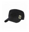 UPLOTER Flat Roof Military Hat Cadet Patrol Bush Hat Baseball Field Cap - Black - C112J5JIWM1