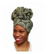 Light Green African Print Ankara Head wrap- Tie- scarf- Multicolor- One Size - CM12O0S4H6U