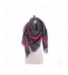 Women's Cozy Tartan Scarf Wrap Shawl Neck Stole Warm Plaid Checked Pashmina - Dark Gray Pink - C5186R4XZTD