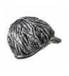 Zebra Sequin Newsboy Cap Black