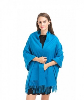 Gift Box Saferin Ladies Cashmere Scarf Wool Winter Warm Shawl Wrap Stole for Women - Teal-medium Thick 300g - CT185RQ6W3U