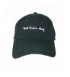 David & Young Bad Hair Day Embroidered Cotton Baseball Cap - Black - CO17Z5CCYD7