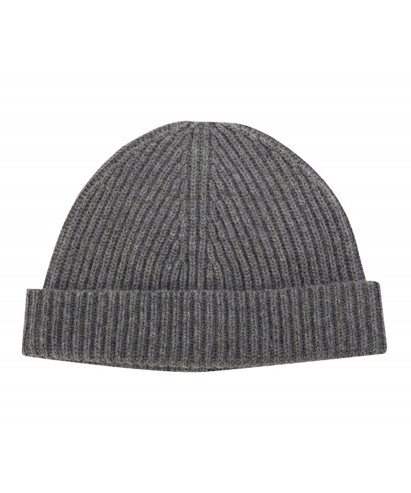 Miuk Women's 100% Wool Trendy Warm Chunky Soft Stretch Cable Knit Beanie Hat - Grey - CE12NBXZZXH
