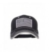 Silver American Flag Patched Superior Cotton Cap - Black Grey - C41208E8GHN