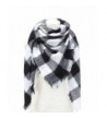 VERABENDI Women's Soft Tassels Plaid Scarf Big Grid Winter Warm Wrap Shawl - Gray - CR1884GRILM