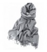 La Purse Solid Color Pashmina Shawl / Scarf - 40 Colors - Gray Flannel - C211CGO3J3P