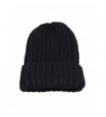 TINTAO Winter Thick Knitted Beanie Hat Soft Warm Twist Cap B-26 - Black - CA186SW4YA0