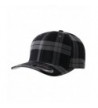 Flexfit Fitted Tartan Plaid Hat 6197 - Black_grey - C011SN60DN9